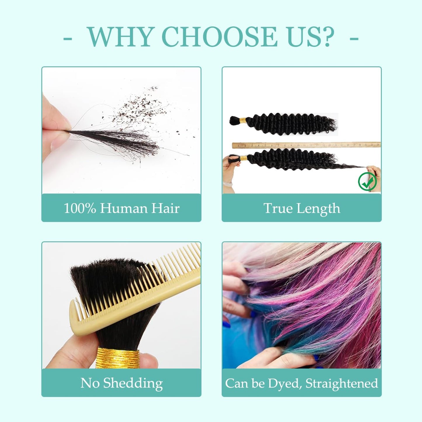 16 inch curly braiding human hair bulk