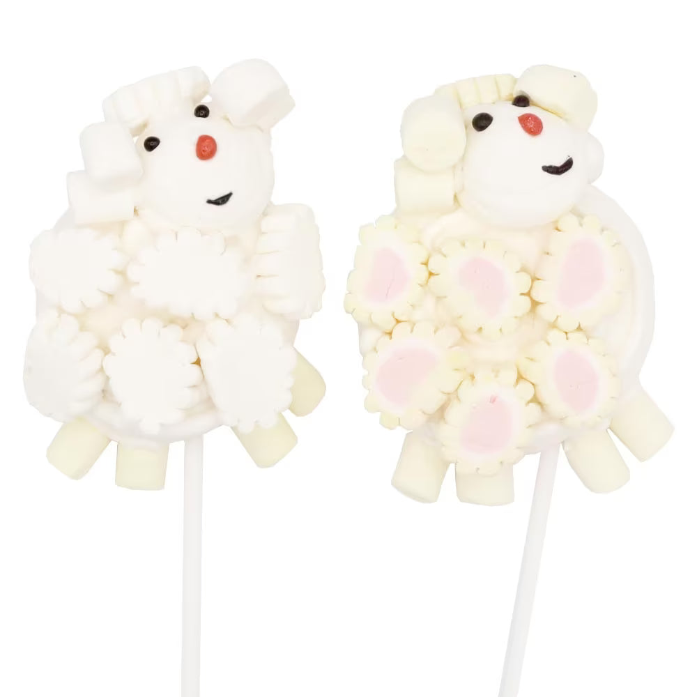 Soft and chewy vanilla mallow on a stick for kids