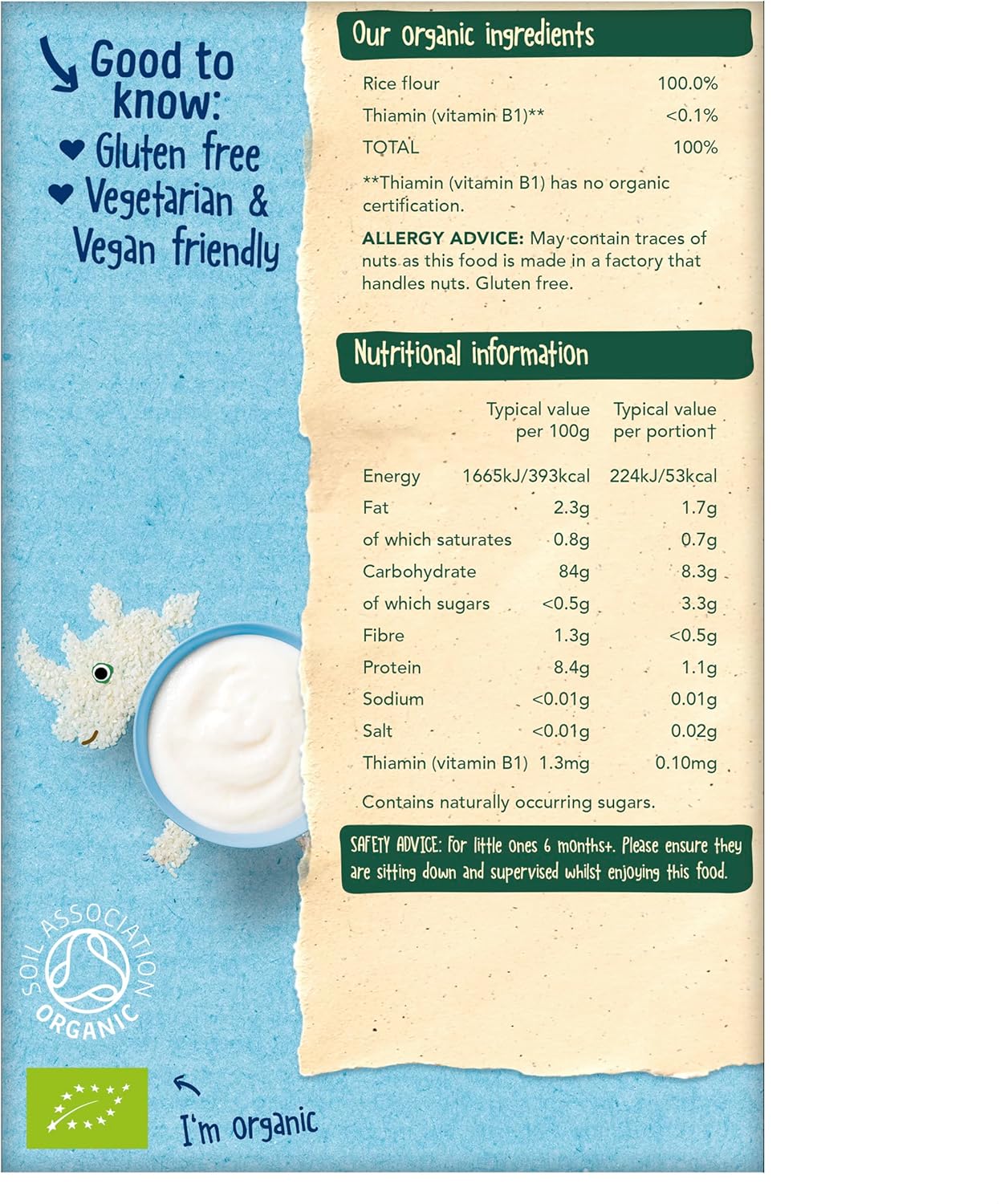wholesome weaning mix with yogurt or fruit