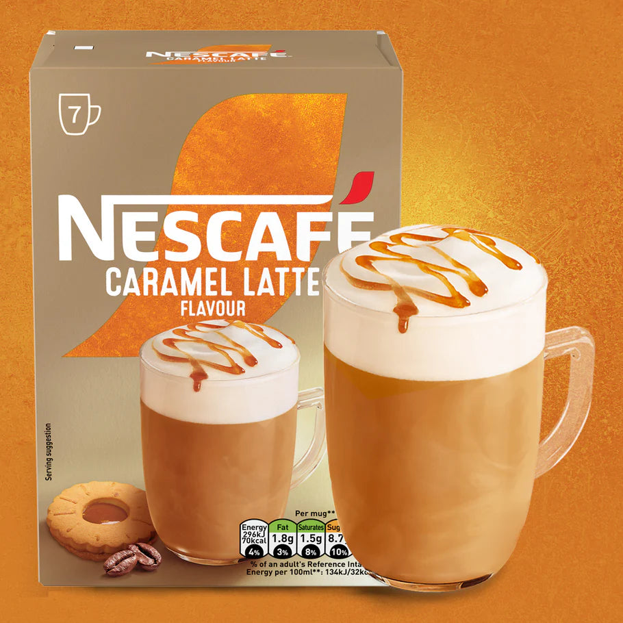 Instant latte sachets for home or work
