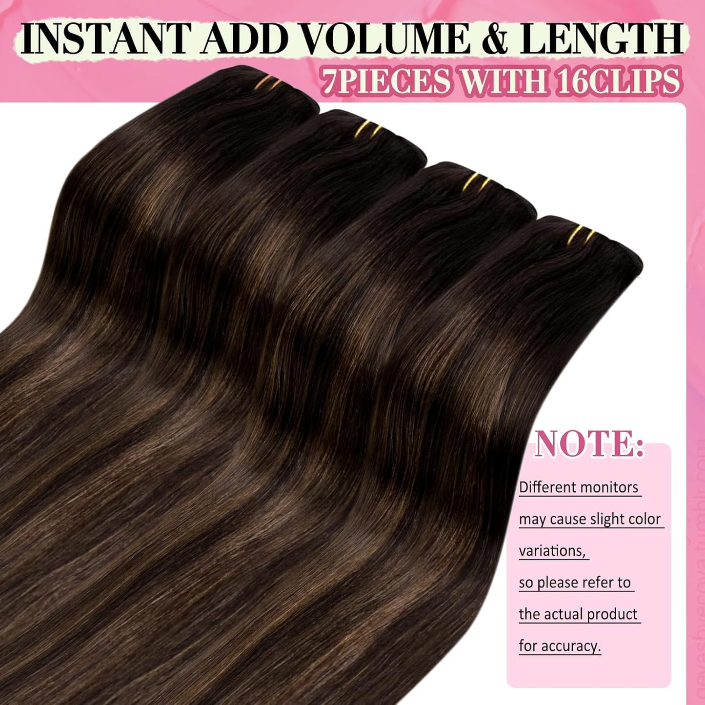 7 piece full head clip hair extensions for natural volume