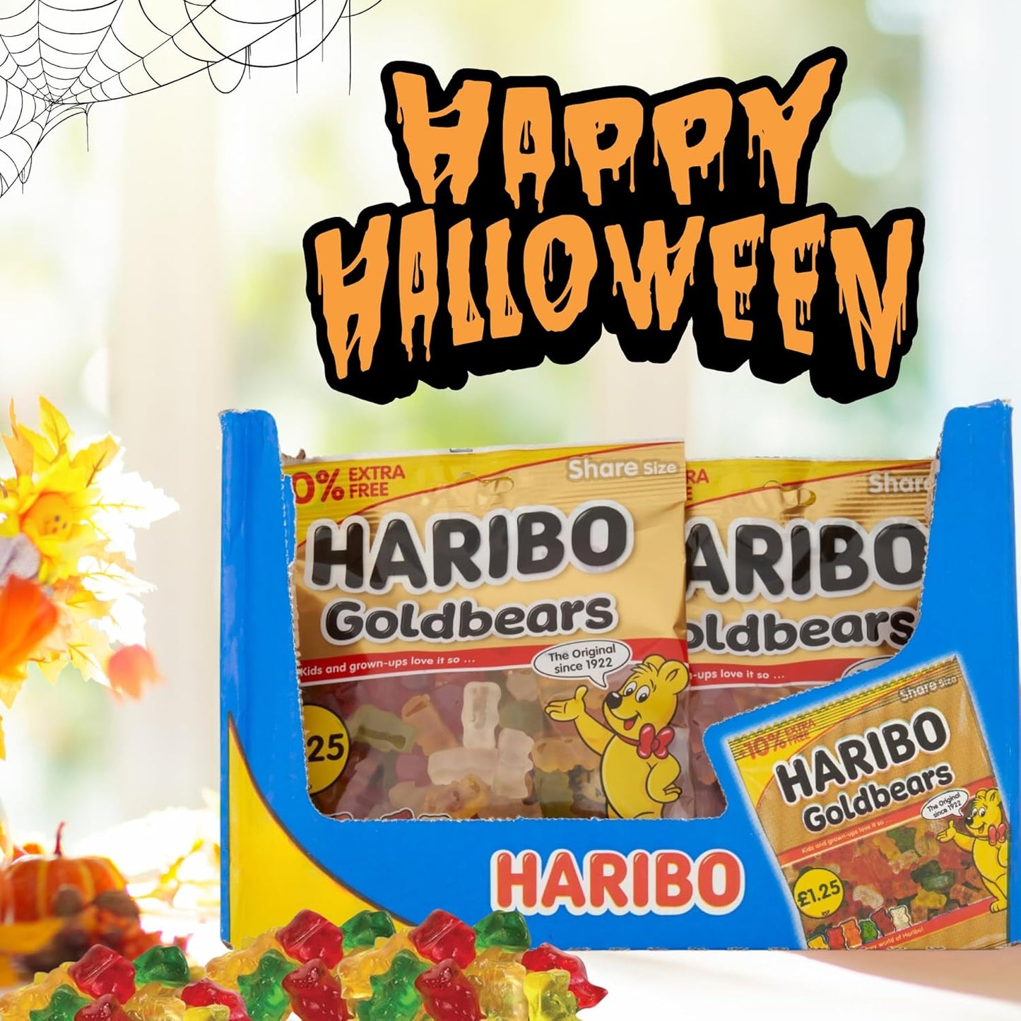 Sweet Bags Gummy Gold Bears 12x154g Mini Bags – Bulk Party Bag Fillers, Sweets Gift Box – Perfect Treat for Birthdays, Halloween, Christmas, Kids Snacks, Easter Care Packages