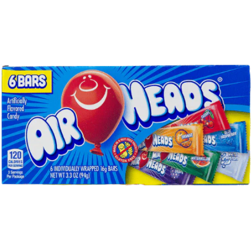 Airheads 6 Bars Theater 12X93.6G (3.3Oz)