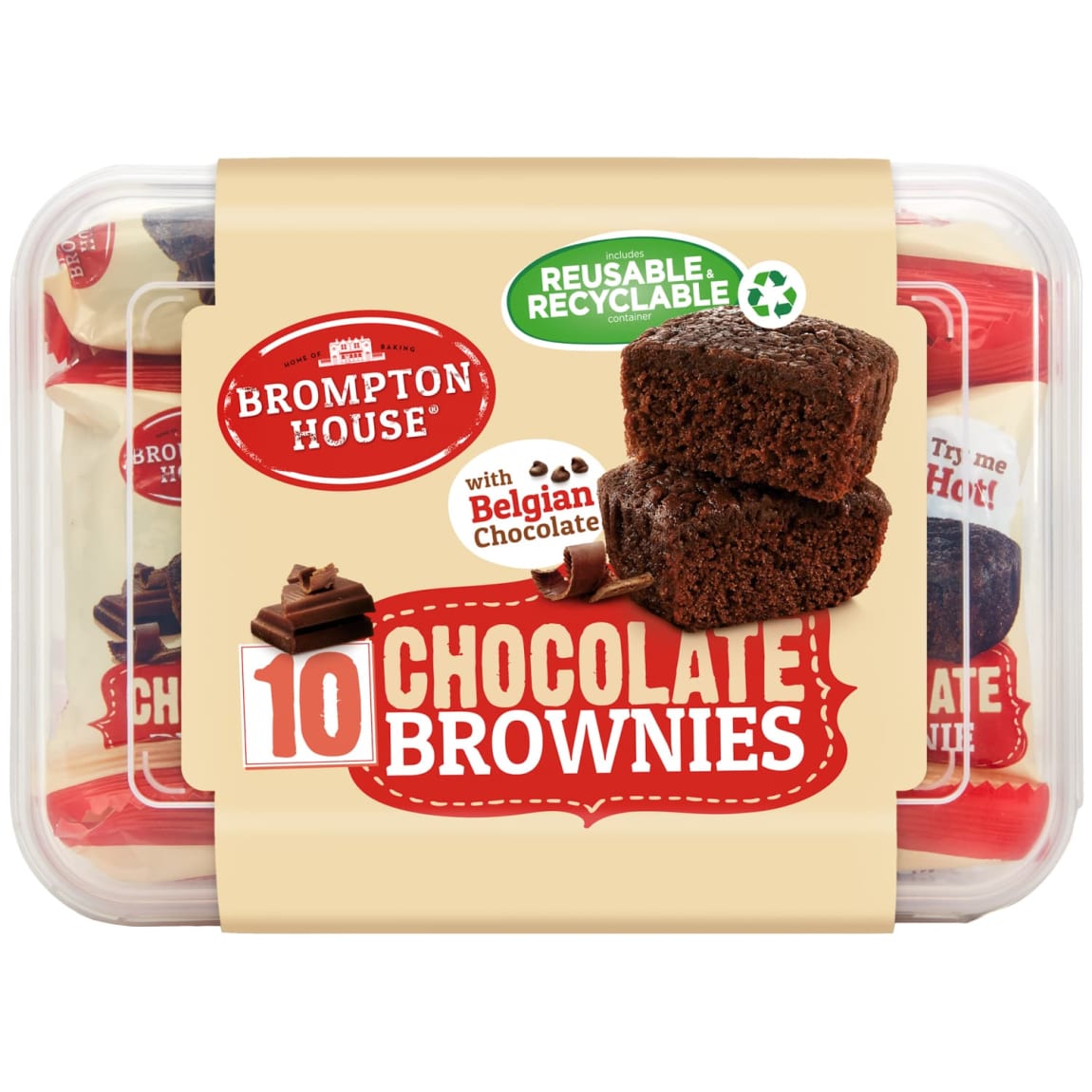 Brompton House chocolate brownies 10 pack soft fudgy treats