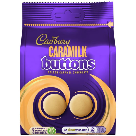 Cadbury Caramilk Buttons 105g creamy caramel chocolate bites