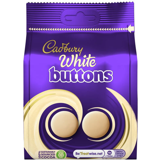 Cadbury White Buttons 110g creamy white chocolate bites