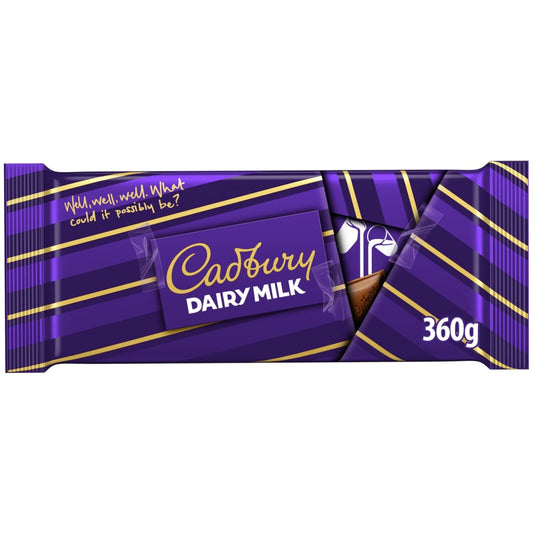 Cadbury Dairy Milk Gift Bar 360g smooth milk chocolate