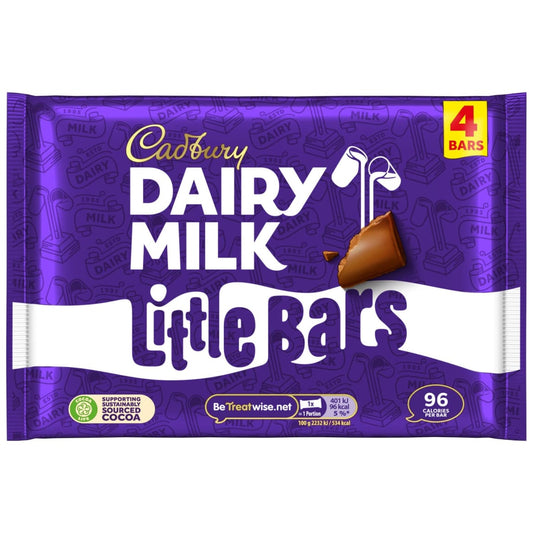 Cadbury Dairy Milk Little Bar 4 pack mini chocolates