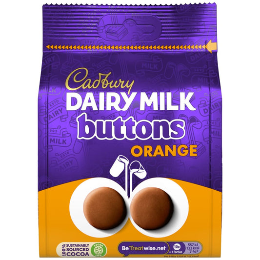 Cadbury Dairy Milk Orange Buttons 110g chocolate and orange bites