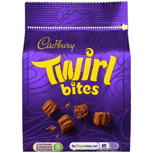 Cadbury Twirl Bites 109g bite-sized chocolate swirls