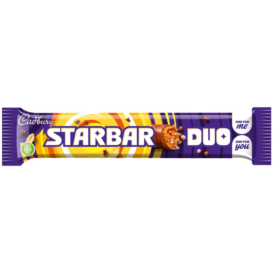 Cadbury Starbar Duo 74g Milk Chocolate & Peanut Nougat Bar