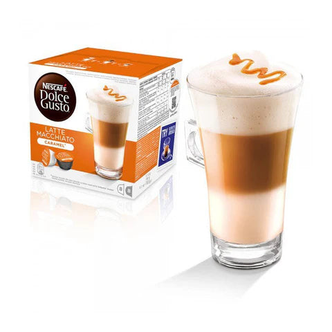 Nescafé Dolce Gusto Caramel Latte Macchiato Coffee Pods – 3x8 Case (24 Drinks)