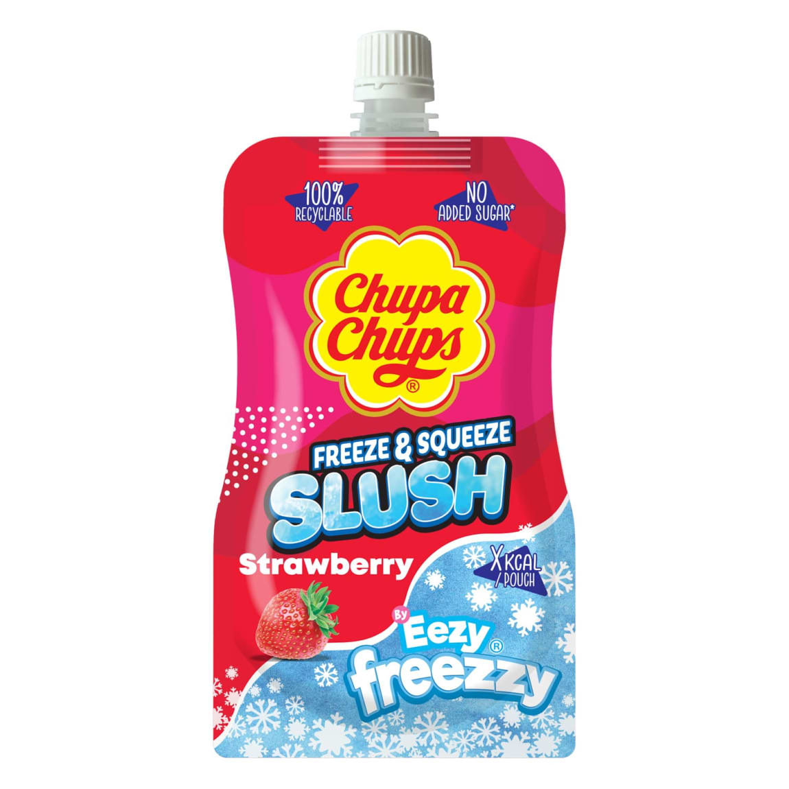 Chupa Chups Freeze & Squeeze Strawberry Slush portable fruity snack