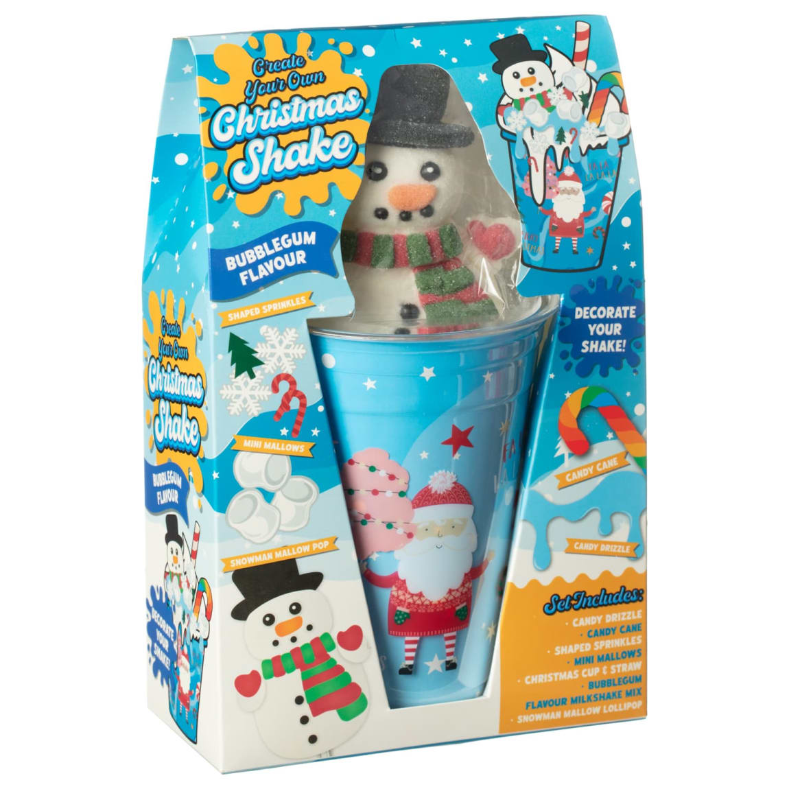 Snowman Bubblegum Milkshake Kit – DIY Holiday Fun