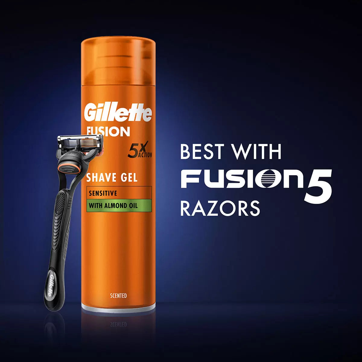 Gillette Fusion5 Ultra Sensitive Men's Shaving Gel, set