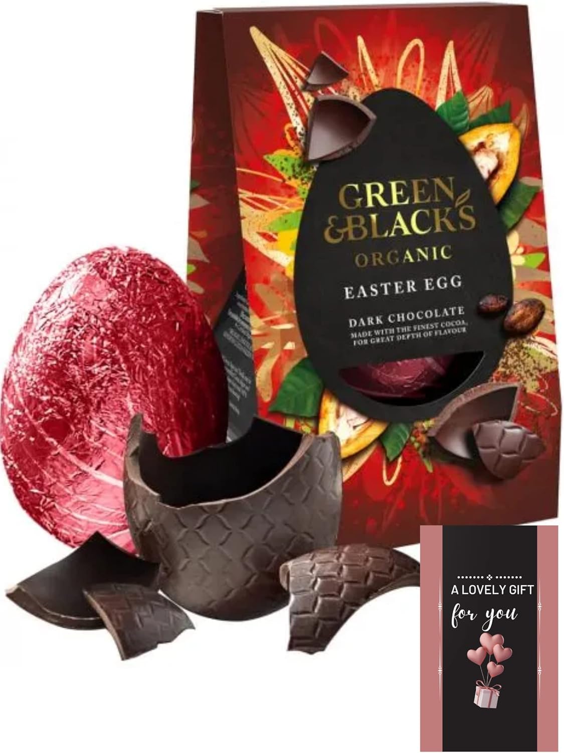 Green And Blacks Easter Eggs Dark Chocolate Gift