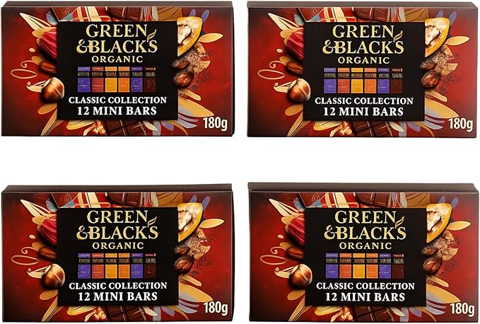Green & Black’s Organic Classic Chocolate Bars Bulk Buy 4 x 180g