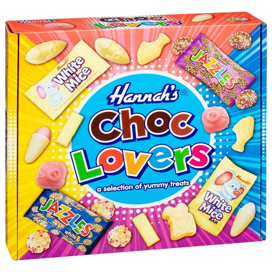 Hannah’s Choc Lovers Box 256g assorted chocolate treats