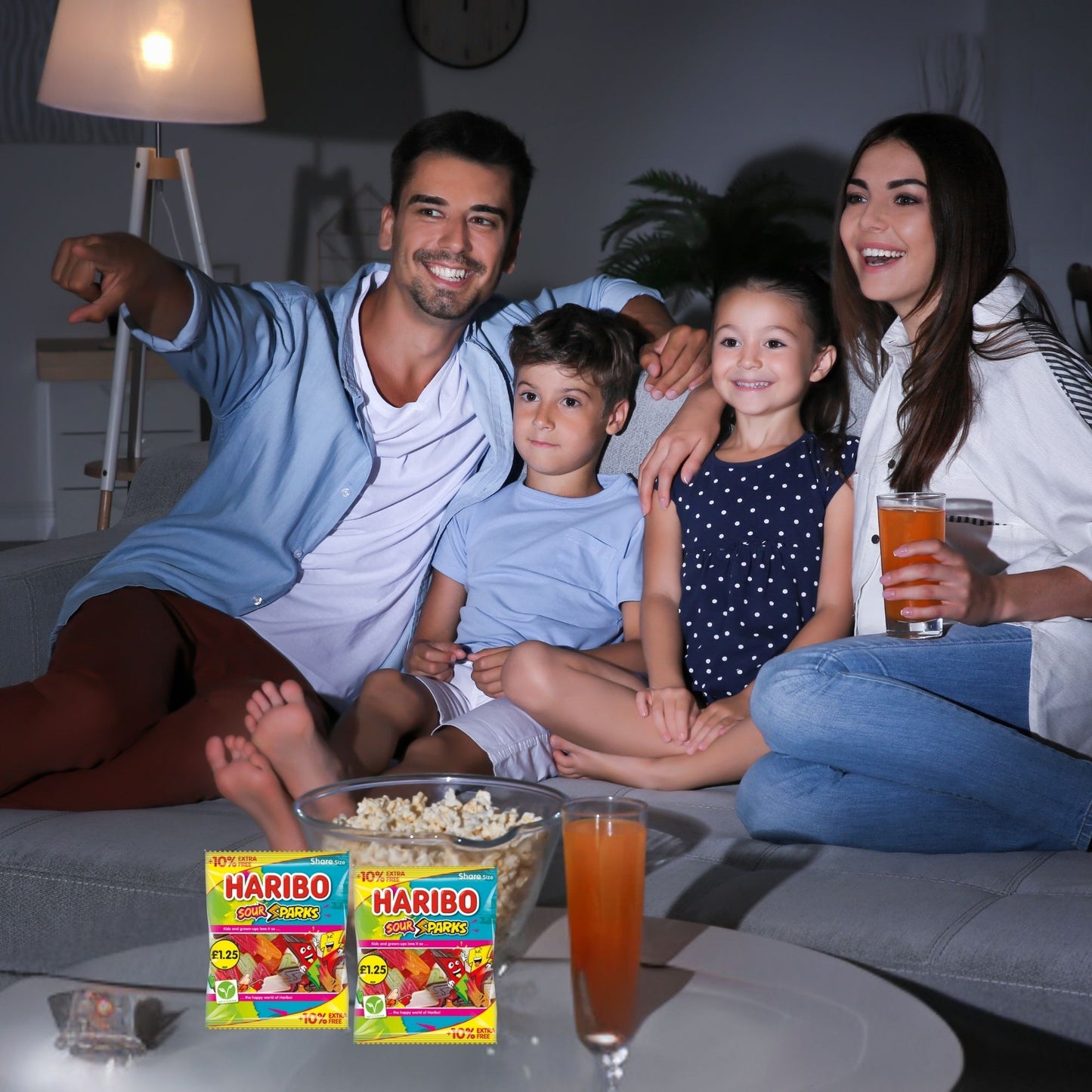 Haribo Sour Spark chewy candy bags in 154g packs