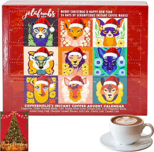Instant Coffee Advent Calendar 2025 with 24 flavoured sachets