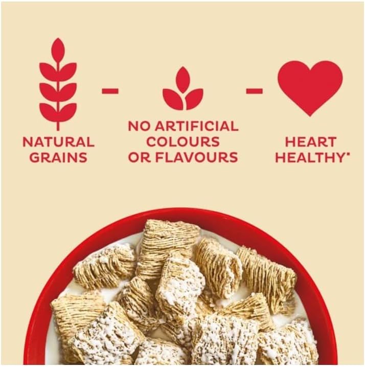 Kellogg's Frosted Wheat Cereal 500g box front view with nutritious breakfast benefits