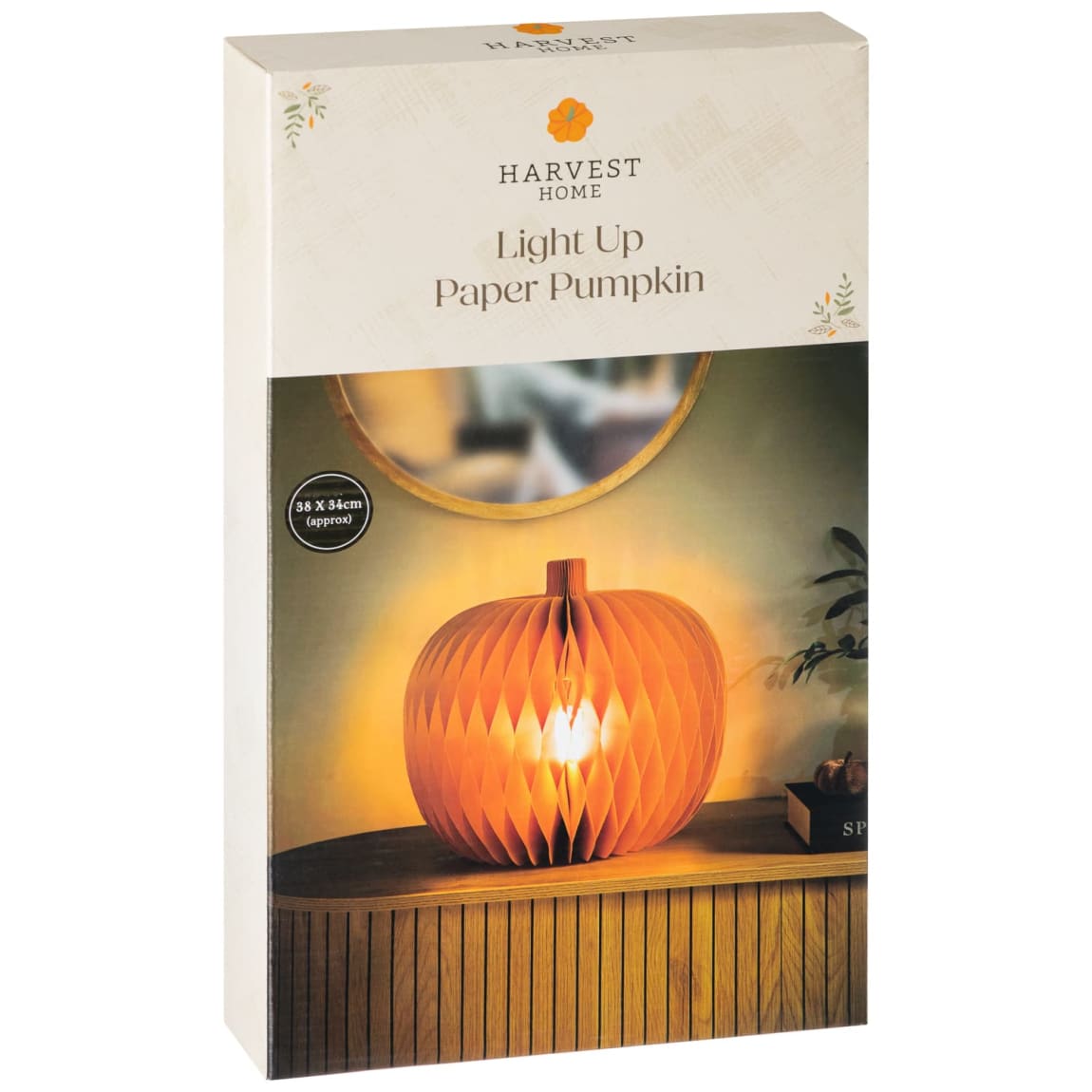 Extra-large light-up pumpkin decoration for living room or bedroom
