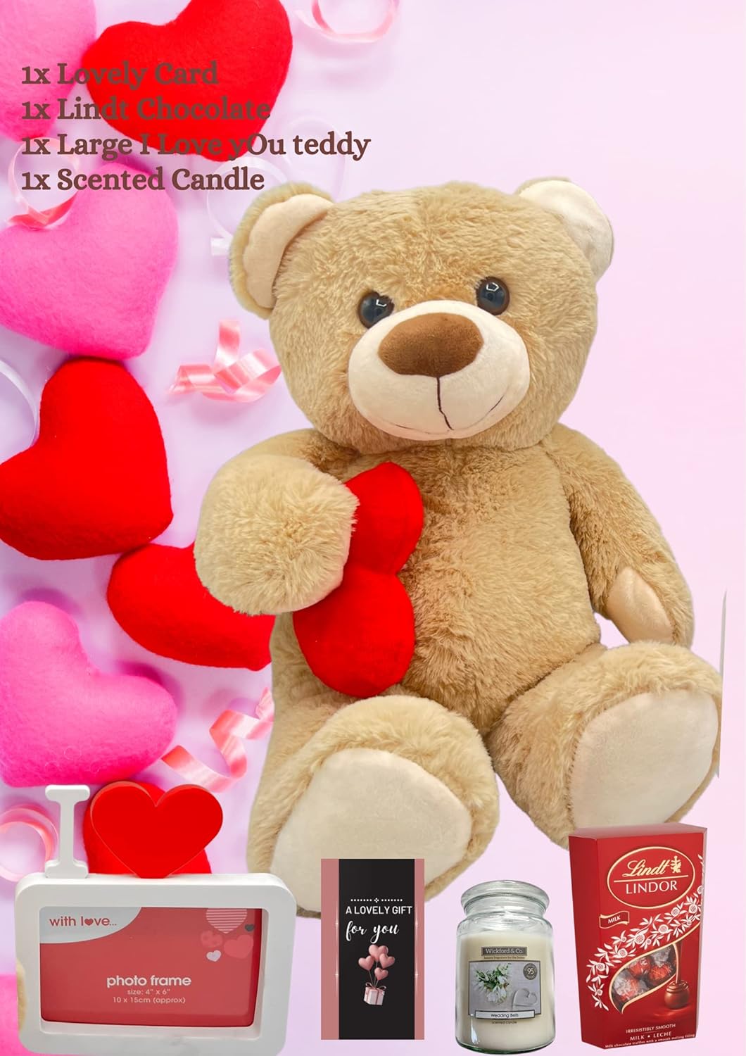 Lindt Chocolates Sweets Gift Box BUNDLE Large Teddy Bear 3