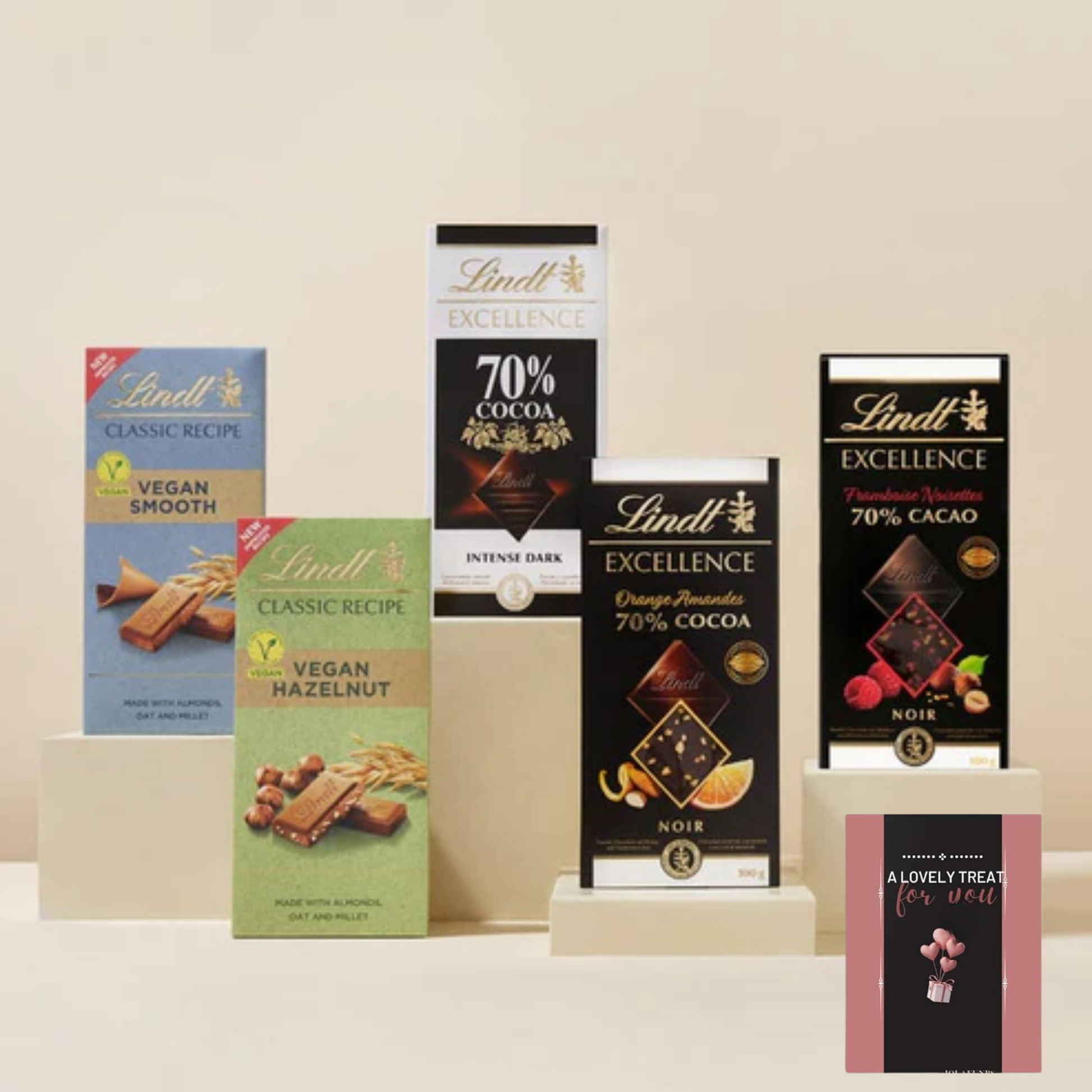 Lindt Vegan Bars Bundle 5x100g
