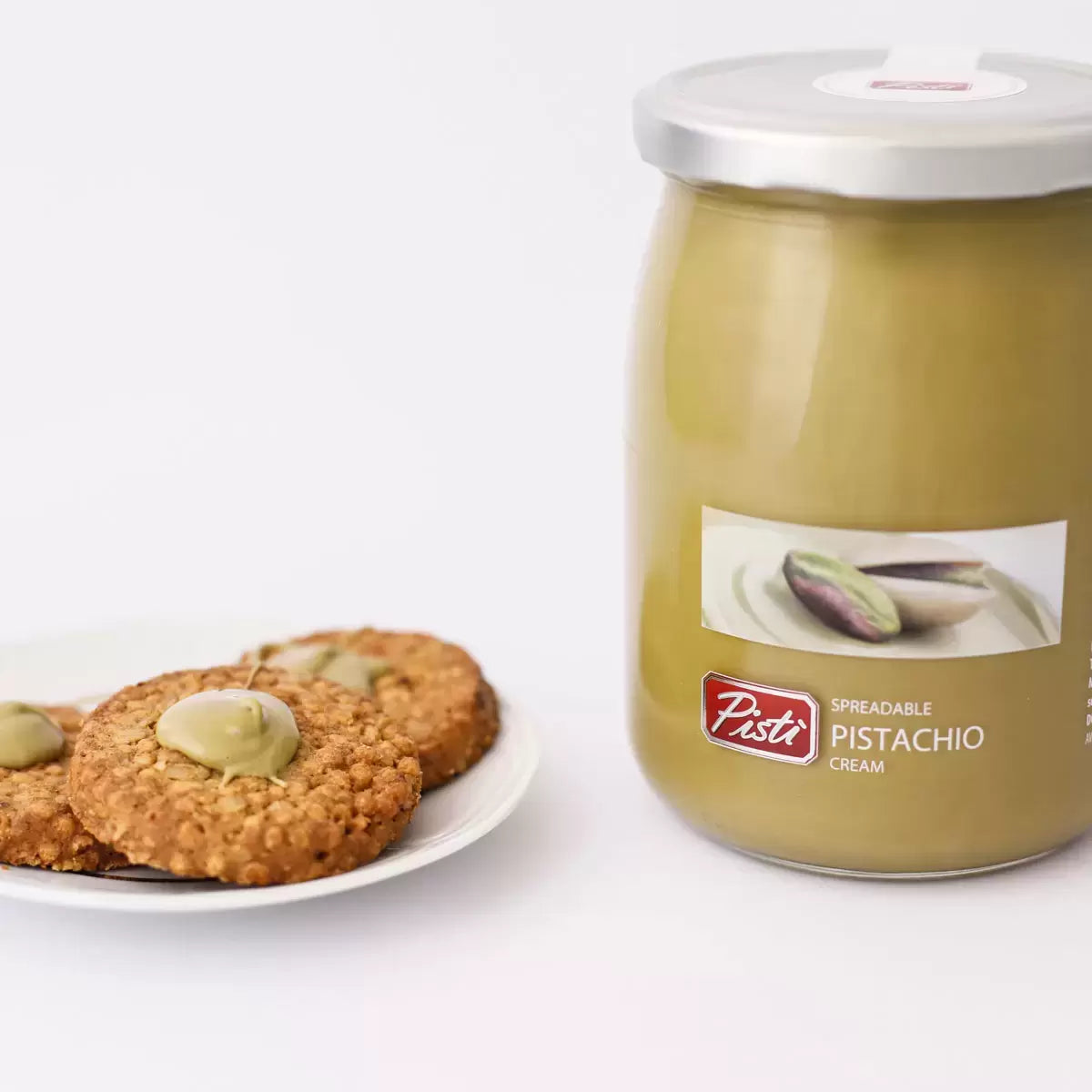 Pisti Sicilian Pistachio Cream Spread, 600g front