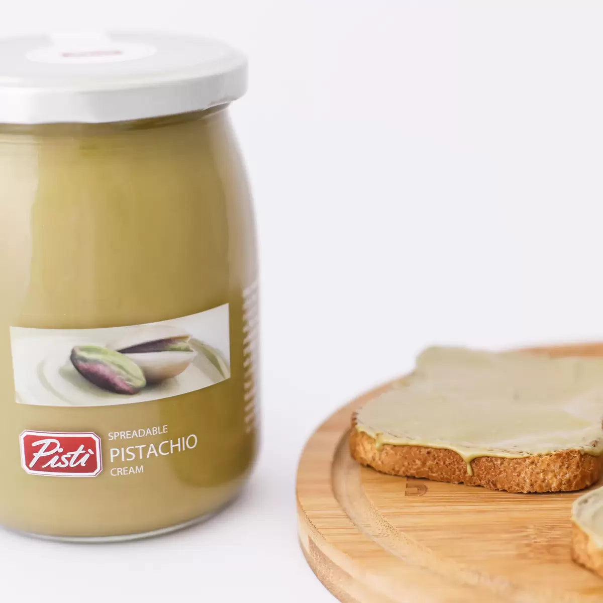 Pisti Sicilian Pistachio Cream Spread left