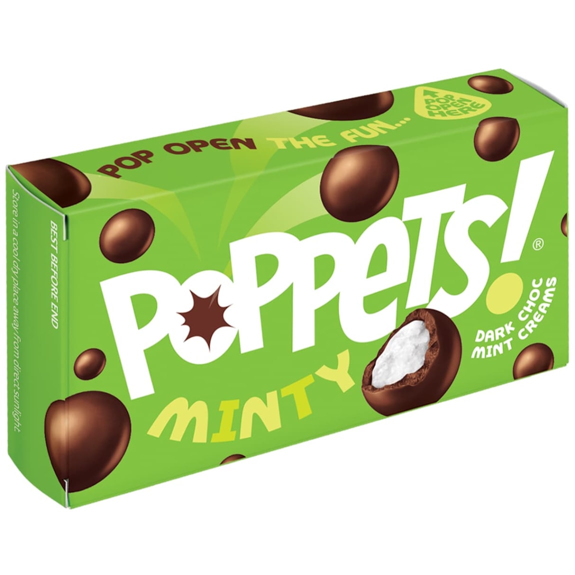 Poppets Minty 40g chocolate coated mint sweets