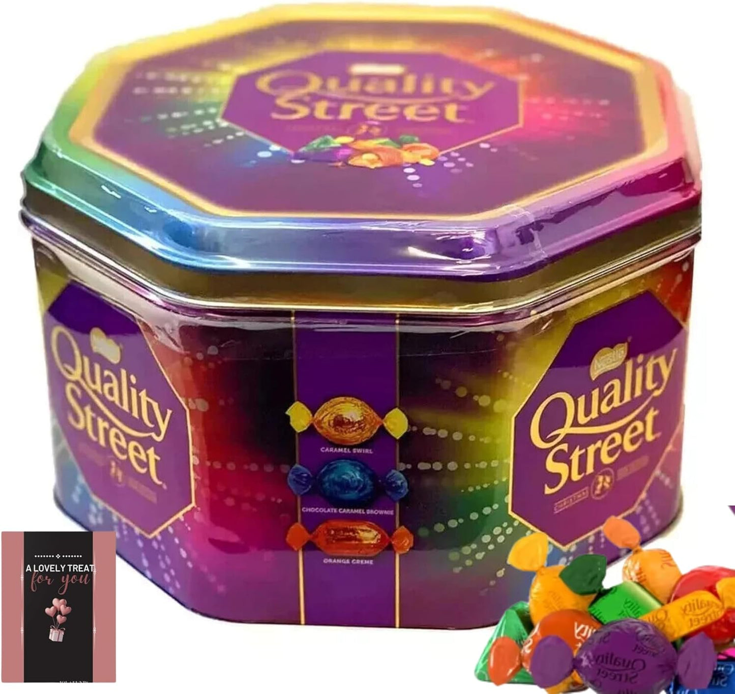 Quality Street Chocolate 1.93kg Tin - Milk & Dark Chocolate Assortment, Individually Wrapped Sweets for Birthdays, Christmas, Halloween, Party Bags & Stocking Fillers