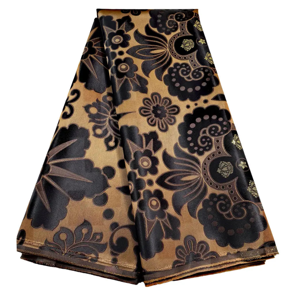 African Damask Lace Fabric Jacquard Brocade 2.5 or 5 Yards