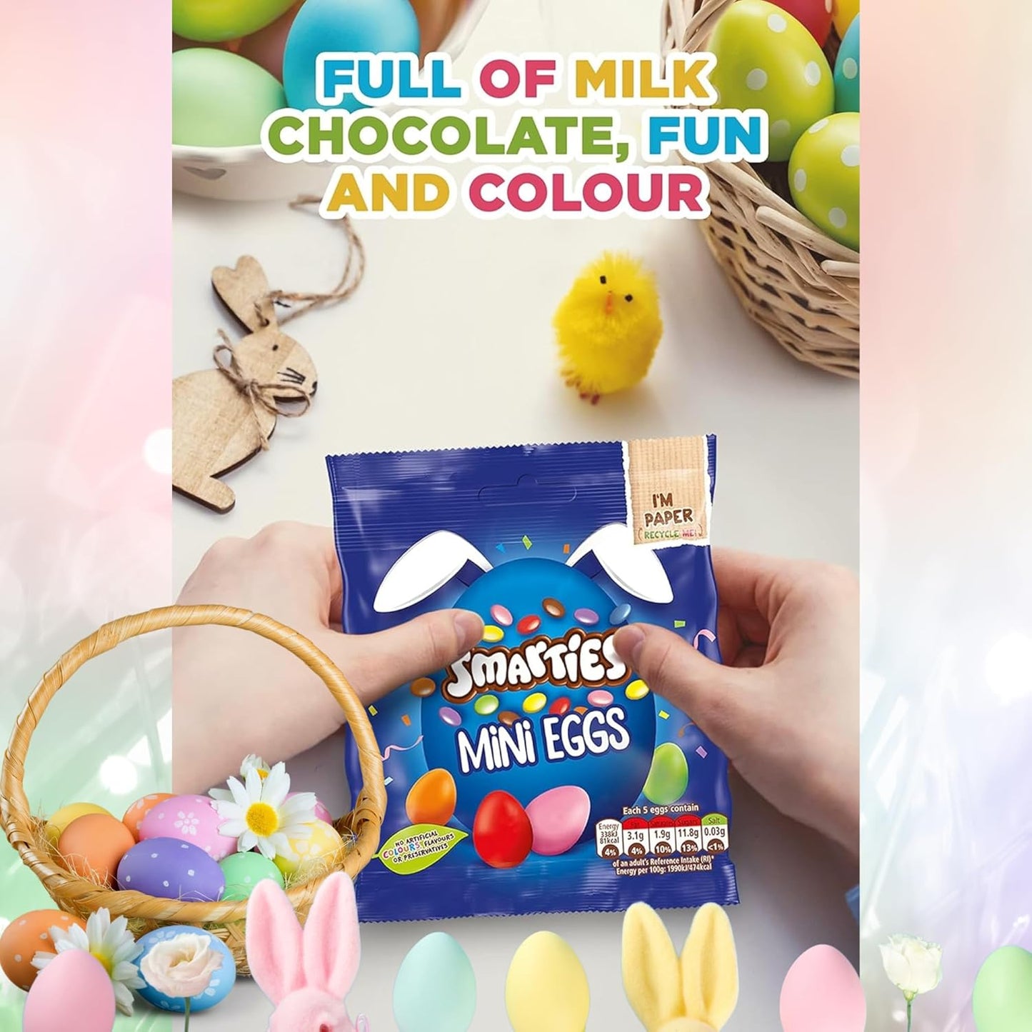 Smarties Milk Chocolate Mini Eggs 13 x 80g 3
