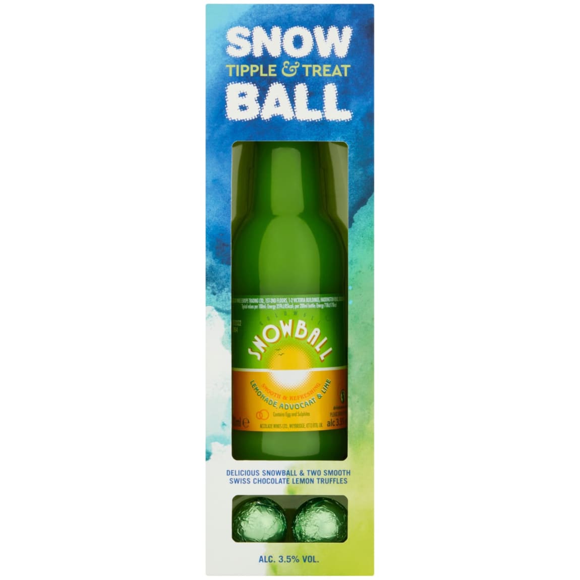 Tipple & Treat Snowball Lemon Truffles Gift Set 200ml