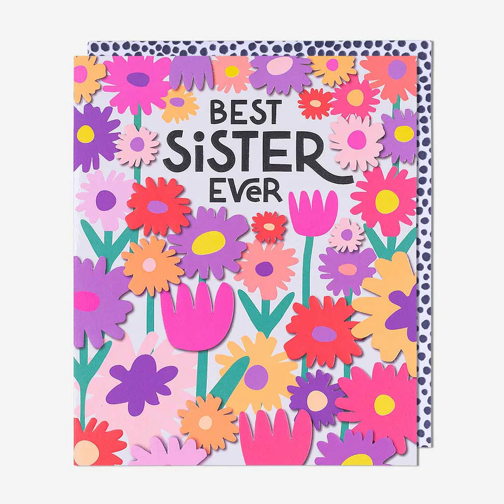 Beautiful floral birthday card for the best sister, a perfect choice for those searching for greeting cards near me. Trendy and heartfelt birthday card greeting cards.