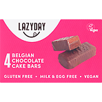 LazyDay vegan and gluten free Belgian chocolate cake bars 120g
