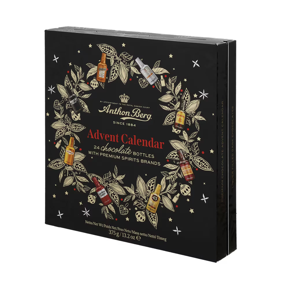 Anthon Berg 375g Liqueur Advent Calendar, age-restricted festive treat