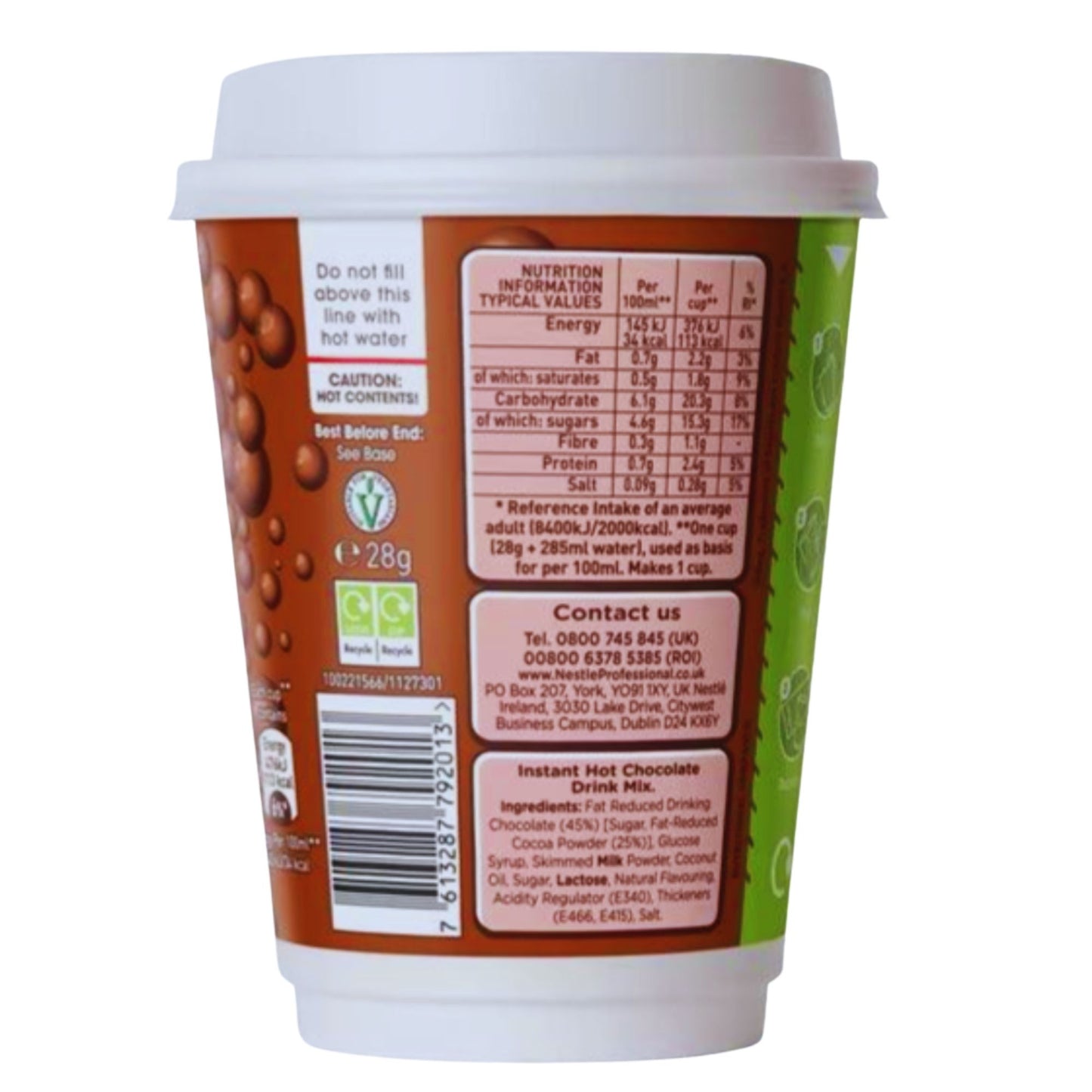 Aero hot chocolate 12oz foil sealed cups full case
