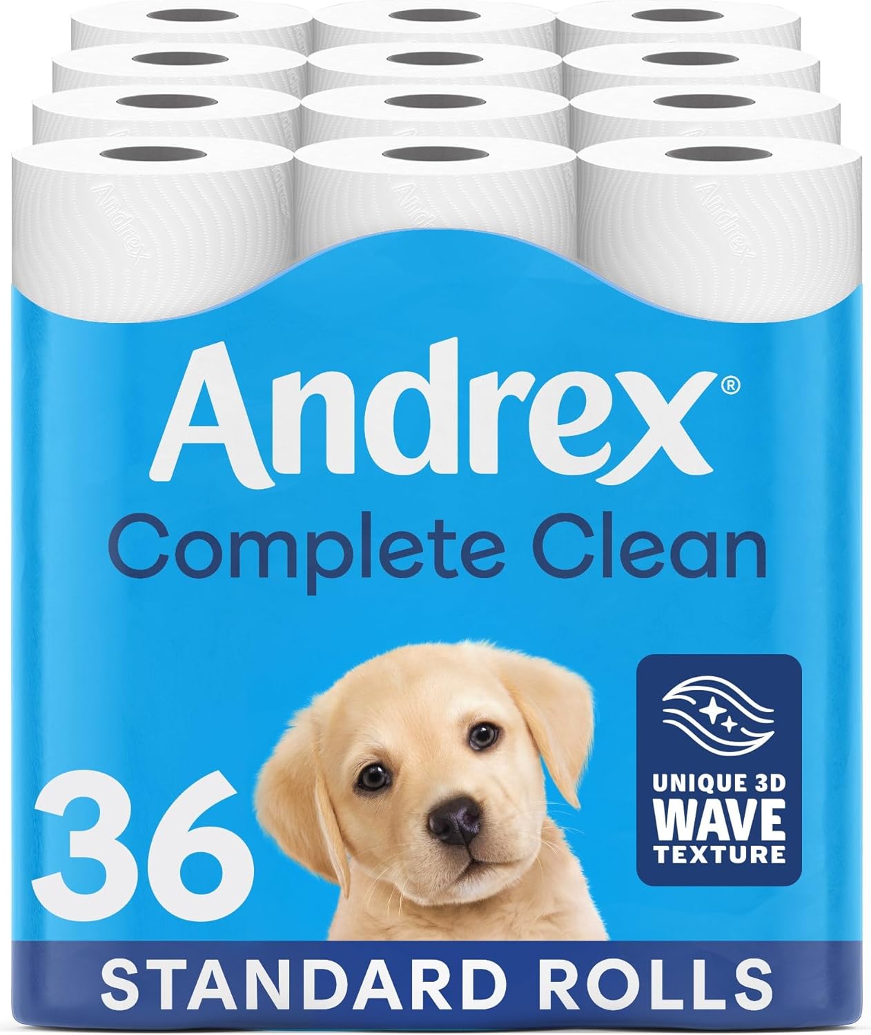 Andrex Complete Clean Toilet Rolls 36 Pack for ultimate comfort and hygiene