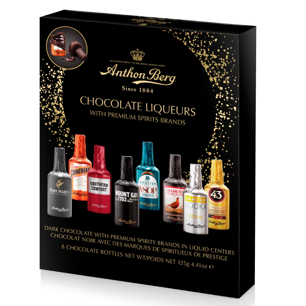 Luxury Anthon Berg chocolates filled with famous spirit-inspired liqueurs
