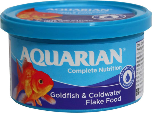 Aquarian goldfish flakes 25g small tub for daily feeding