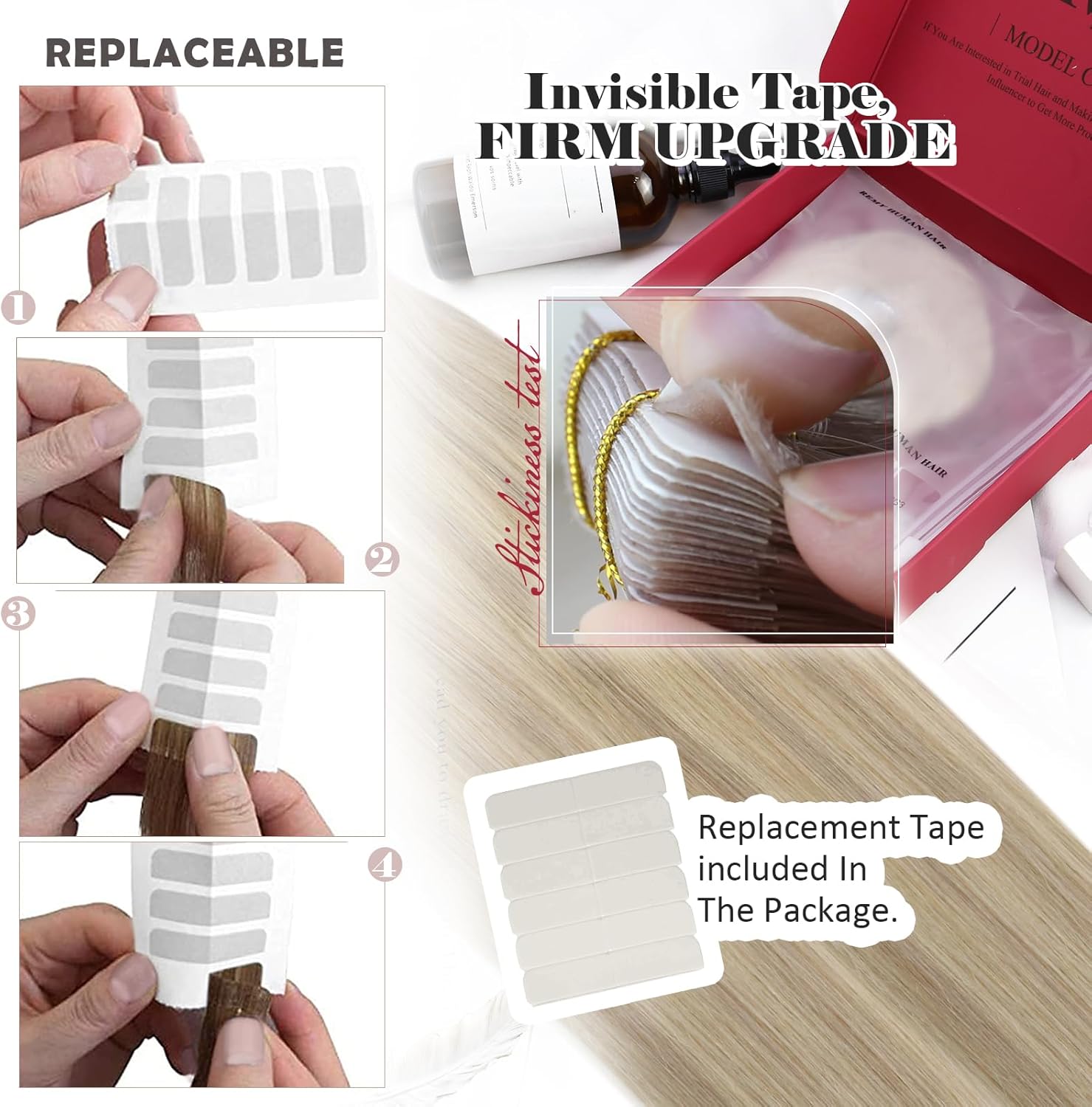 Ash blonde platinum blend extensions for smooth and natural finish