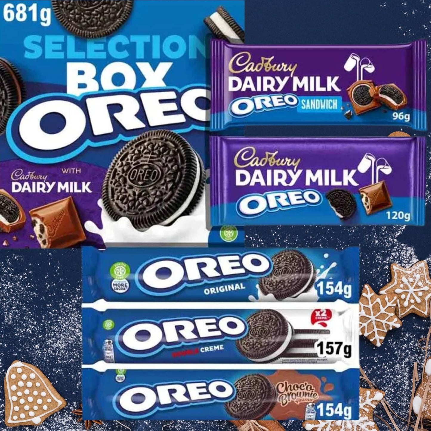 Selection of Cadbury chocolates and biscuits in a premium gift box