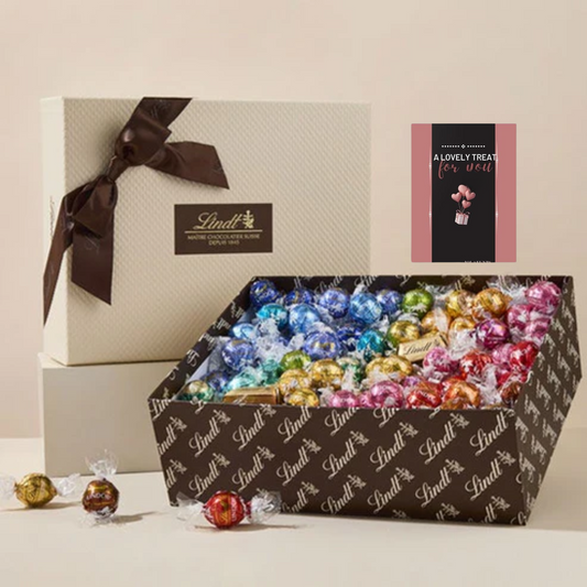 Gift box filled with assorted Lindor chocolate truffles