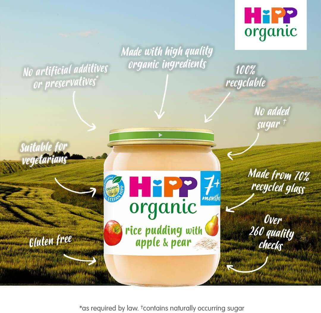 baby food jars from 7 months rice pudding