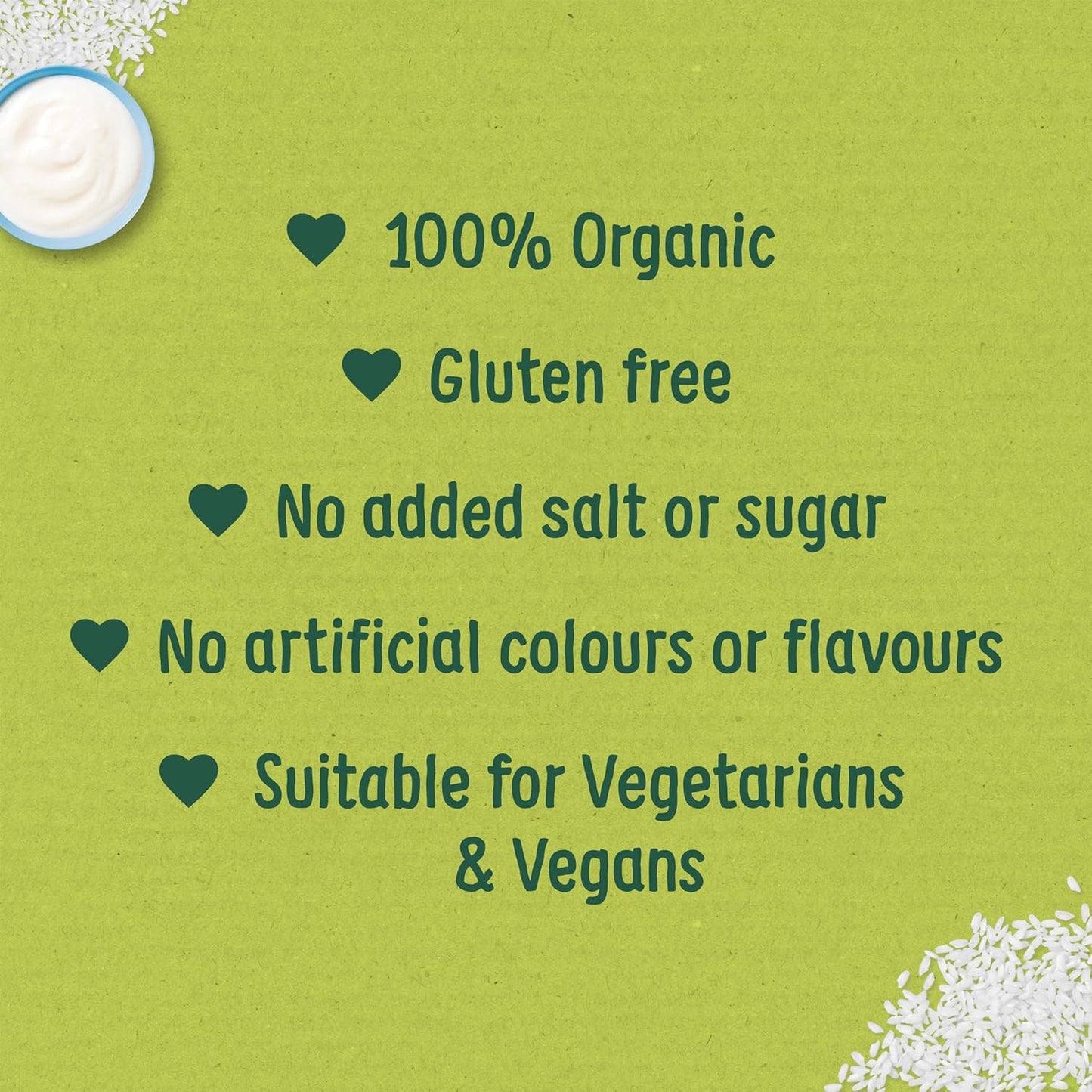 smooth organic weaning rice for 6+ months
