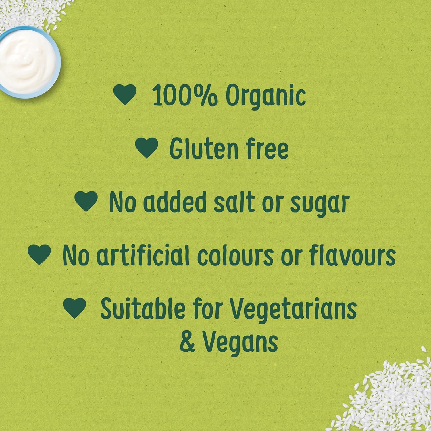 smooth organic weaning rice for 6+ months