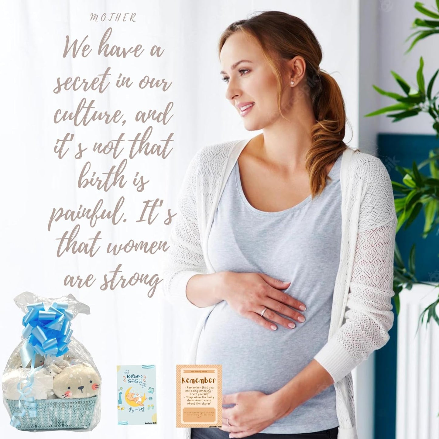 Baby shower gift hamper for boys with gift wrap