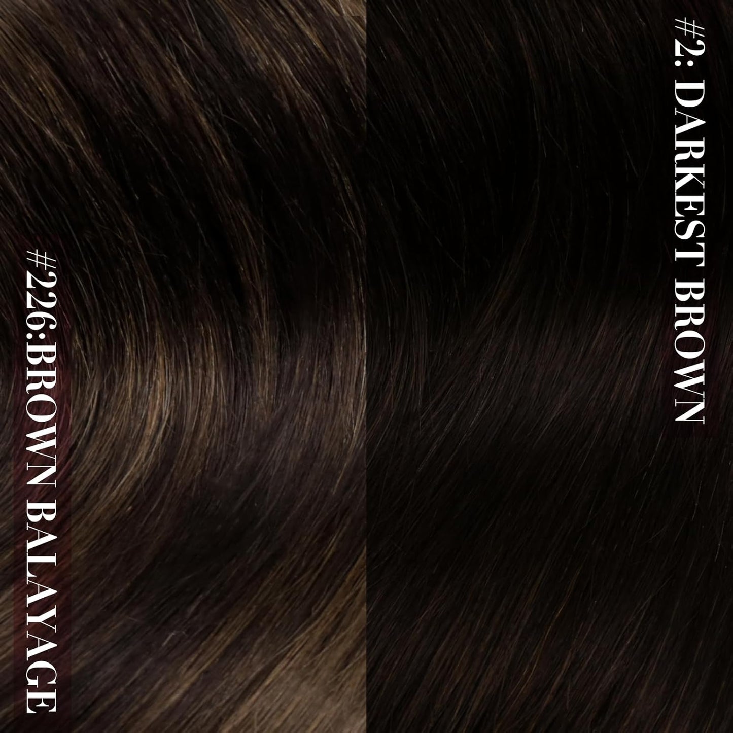 Brown balayage clip in extensions with soft dimension